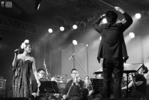 Ricky Lionardi Jazz Orchestra accompanying Dira Sugandi & Glorify The Lord Ensemble at Java Jazz Festival 2012